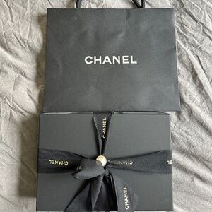 CHANEL Authentic Empty Handbag Gift BOX and Gift BAG w/ Button and Ribbon